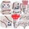 Baseball Baby Shower Decorations Tableware - It‘s A Boy Baseball Baby Shower Supplies(Blue)